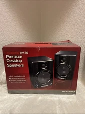 M-Audio AV30 Studiophile Studio Monitor Reference Speakers with All Cords/Wires