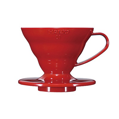 4977642736665 Hario V60-01 Ceramic Coffee Dripper Red Hario