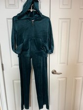 WMNS JUICY COUTURE VELOUR OG BLIGG TRACKSUIT 2PC SET SIZE M