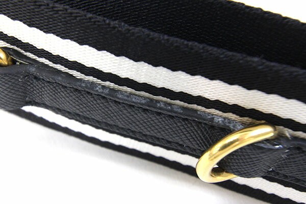 Prada Shoulder Strap for Canapa Black White Canvas Used Replacement Strap Should thumbnail 5