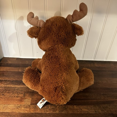 Brauner Elch Plüsch genähte Augen sitzend 12 Zoll Bass Pro Baby Stofftier Spielzeug Plüschtier - Bild 3 von 8