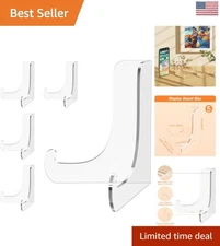 5 Pack Elegant Clear Acrylic Display Stand – 3 Inch Easel Holder For Collection