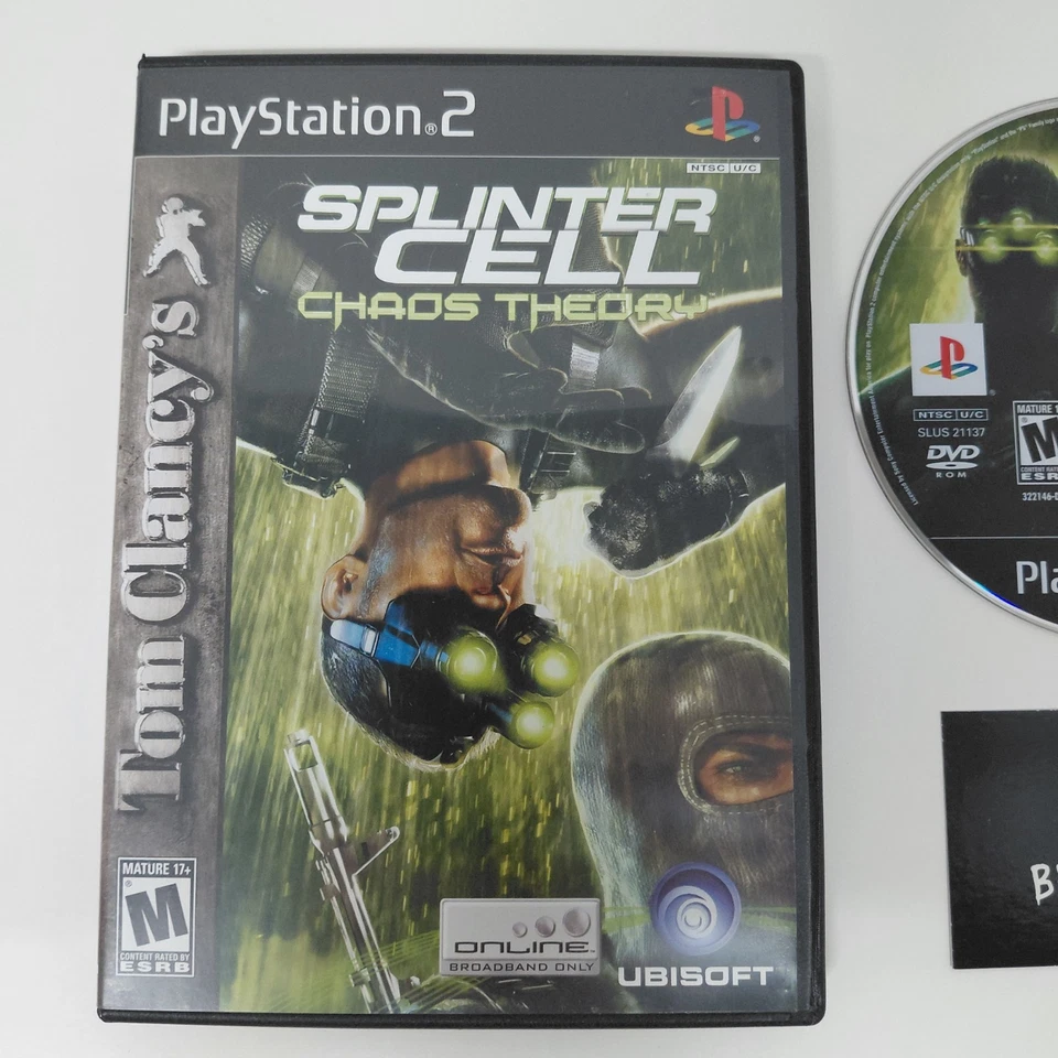 Splinter Cell Chaos Theory (Sony PlayStation 2, 2005) PS2 Disc and Case - Image 2 of 4