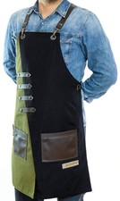Monapron Apron for Women and Men Waterproof Canvas Extra Pocket for Chef