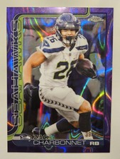 2025 Topps Chrome Zach Charbonnet Seahawks Purple Lava #279  39/75