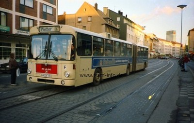 Foto-Abzug Photo Bus Hagen HST Deutschland MAN SG240H #861 Schwenke '94