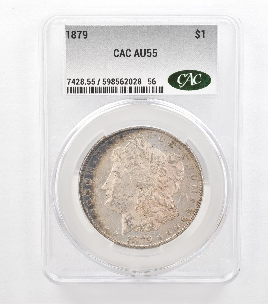 Circulated AU 55 Graded 1879 Year Morgan US Dollars (1878-1921