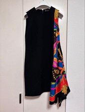 USED VERSACE BLACK DRESS, SIZE 36 GOOD