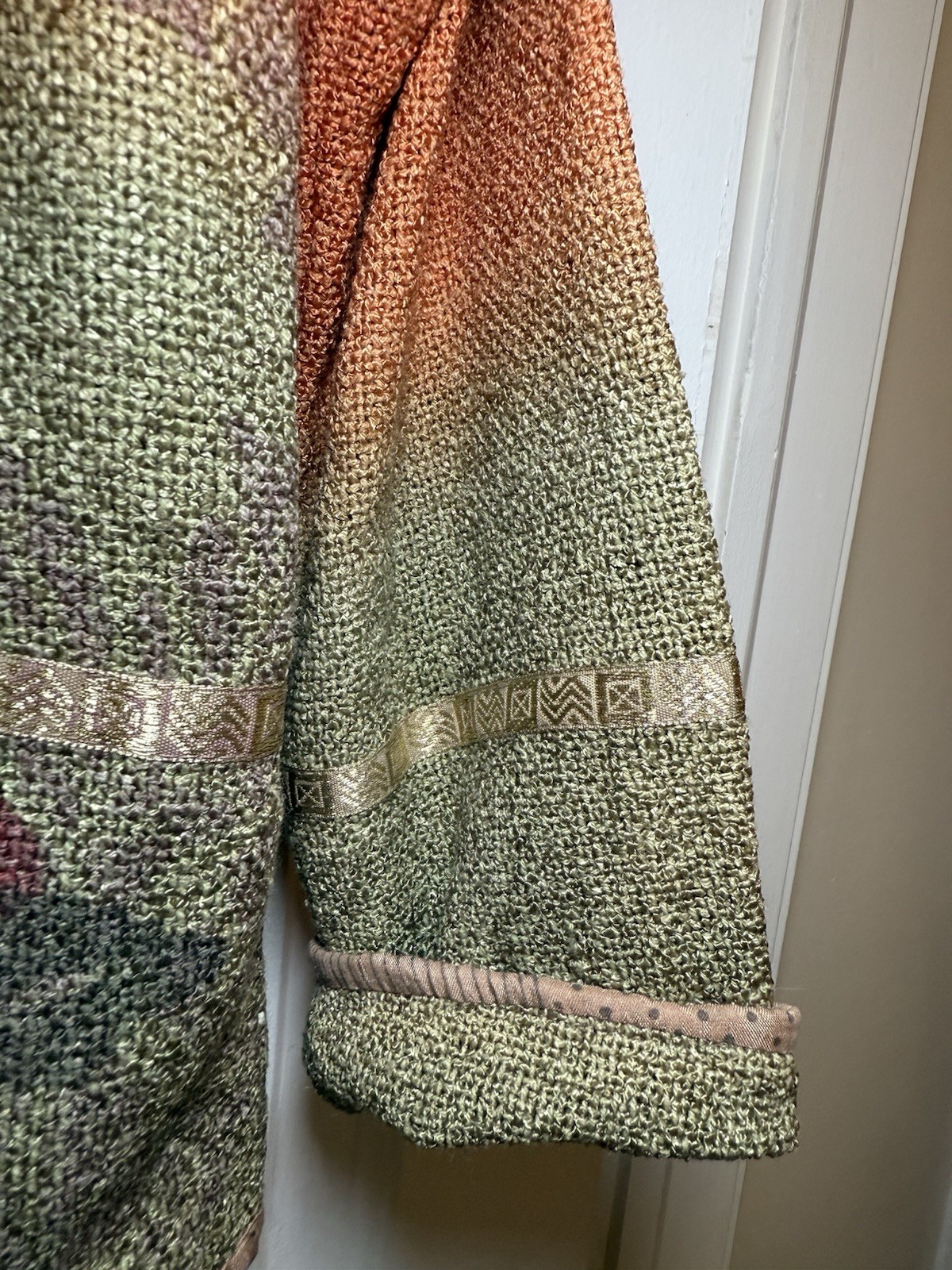 Flashback Orange & Tan Floral Patchwork Vintage J… - image 7