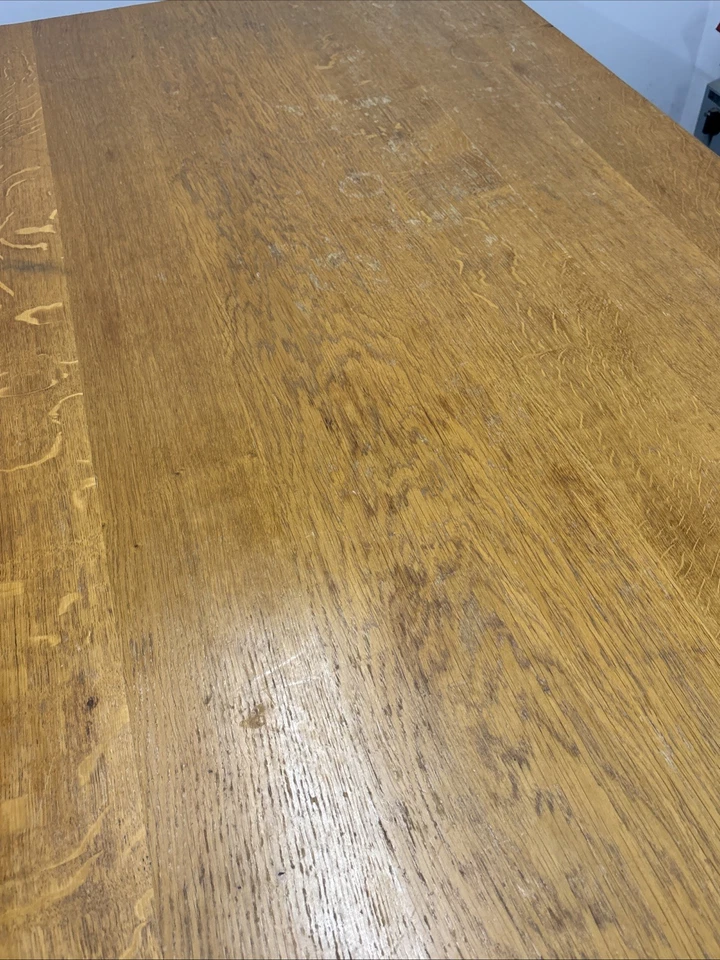 Vintage Oak Refectory Style Dining Table on Baluster Supports, Farmhouse Table - Image 4 of 4