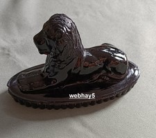 John Derbyshire Jetique schwarz Glas Landseer L&ouml;we Briefbeschwerer