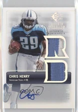 2007 SP Rookie Threads Holofoil /10 Chris Henry #RT-CH Auto RC