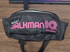 Vtg. 10th Anniversary Sony Walkman Fanny Pack/Bag - Black/Green/Pink