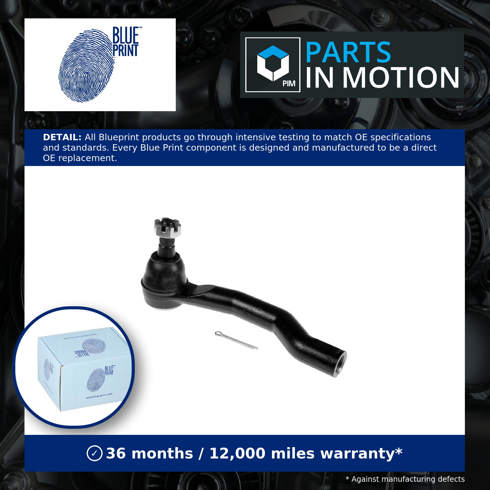 Tie / Track Rod End Right ADN187196 Blue Print Joint 48640EA01J 48640EA026 New