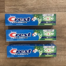 Lot of 3 Crest Plus Premium Toothpaste 7.2 oz each Mint Scope Outlast Whitening 0.82 per gallon