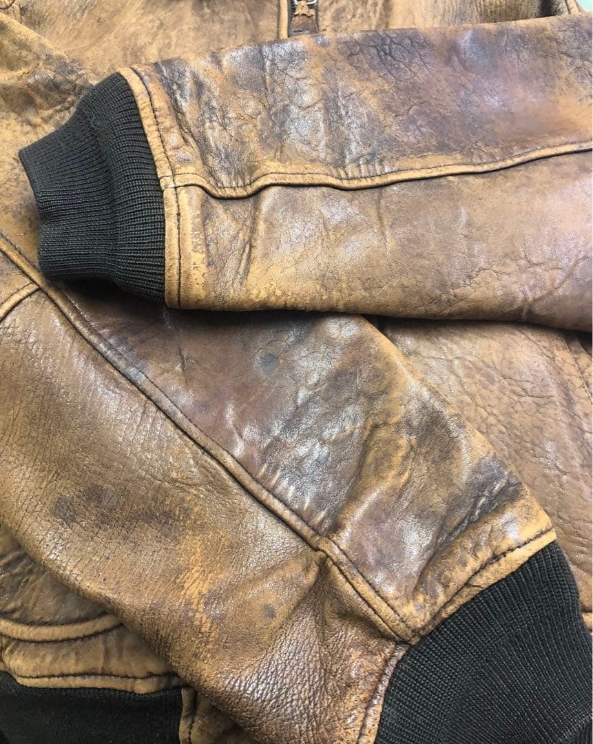 AVIREX G-2 Leather Flight Jacket Brown Size 40 Vintage 80s-90s