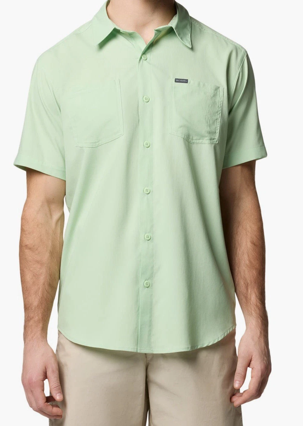 NWT COLUMBIA Red Eagle Lake Men's XXL Omni Shade Shirt Sage Leaf Green UPF 40