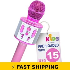Move2Play Kids Karaoke Microphone with Bluetooth Pre-Loaded Songs
