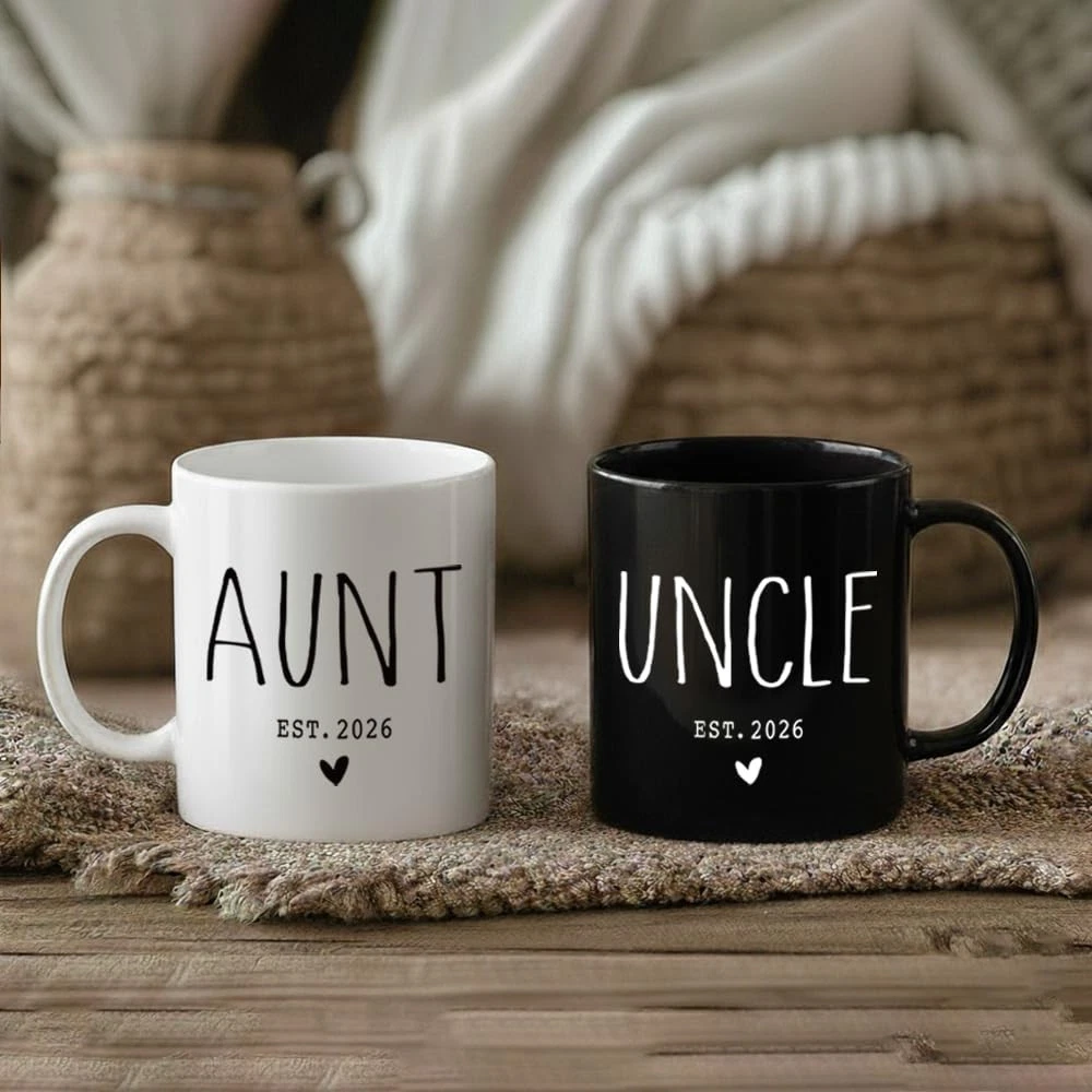 New Aunt & Uncle Coffee Mug Gifts First Time 2026