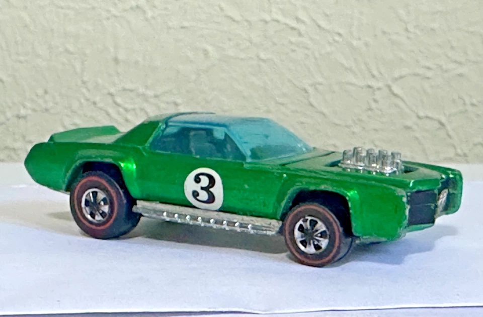 Hot Wheels Redline Vintage 1969 Sugar Caddy verde con interior oscuro hallazgo raro Foto 3 de 4