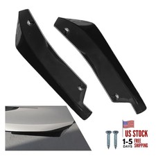 2PCS Universal Car Rear Bumper Lip Splitter Canard Diffuser - Side Fin Black