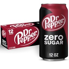 DR PEPPER ZERO SUGAR - 12 OZ, 12 PK 12 Fl Oz (Pack of 12), Red