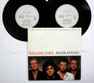 KILLING JOKE Adorations 2x7'' Single Double Pack 1986 Near-MINT 45 England