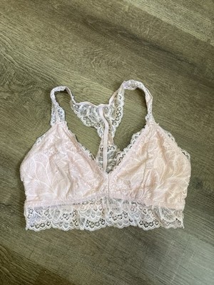 Auden Lightly Lined Racer Back Bralette Pink Size Small