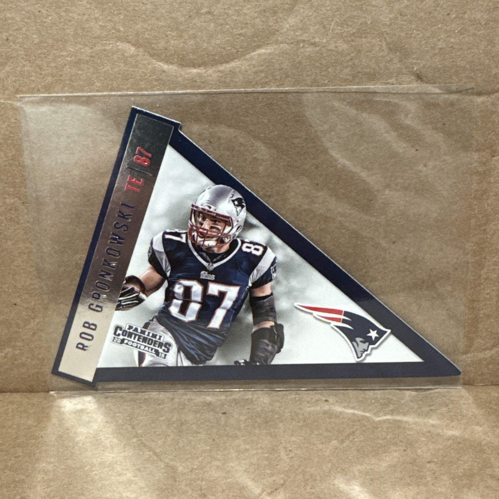 2015 Panini Contenders Rob Gronkowski Pennant #P10 New England Patriots HOF
