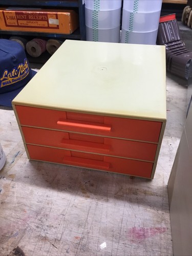Vintage MCM 1970’s Space Age Modular Plastic Stacking Storage Desk Organizer