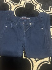 US Polo Assn. Boys Straight Stretch Jeans Dark Blue Size 4 with Pockets