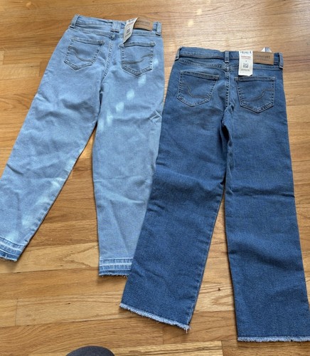 Signature Levi Strauss Jeans Girl Sz 8 Denim Mom Jeans & Ankle Straight NWT (2) - Picture 2 of 14