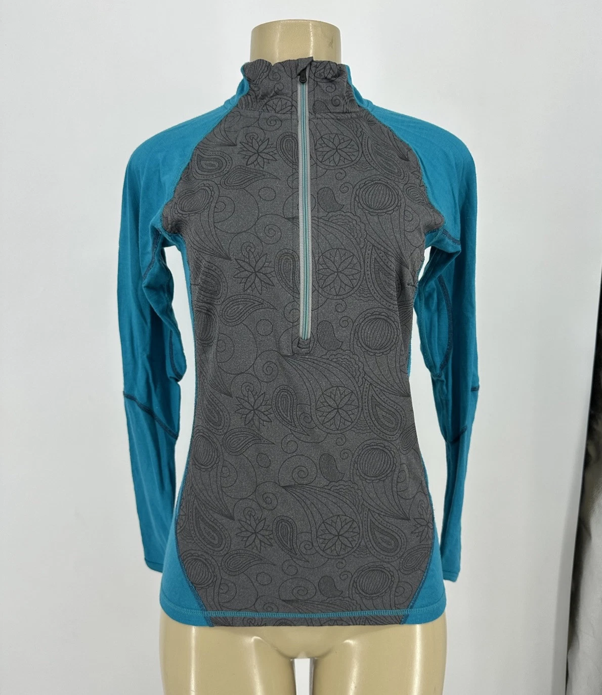 smartwool phd pullover 1/2 zip high neck merino wool r11v shirt
