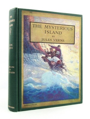 THE MYSTERIOUS ISLAND Jules Verne & N.C. Wyeth 1961 Charles Scribner's VG/EXC L3