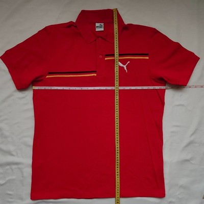 Deadstock VTG 80s Puma West Germany Polo Shirt Machts Mit Qualitat Red XL NOS