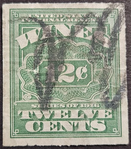 US Stamp Collection - Revenue - Cordial & Wine - Scott # RE66 - Used