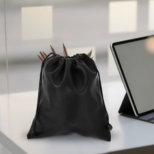 Headphone Storage Bag Travel Headset Pouch Earphones Holder Square PU