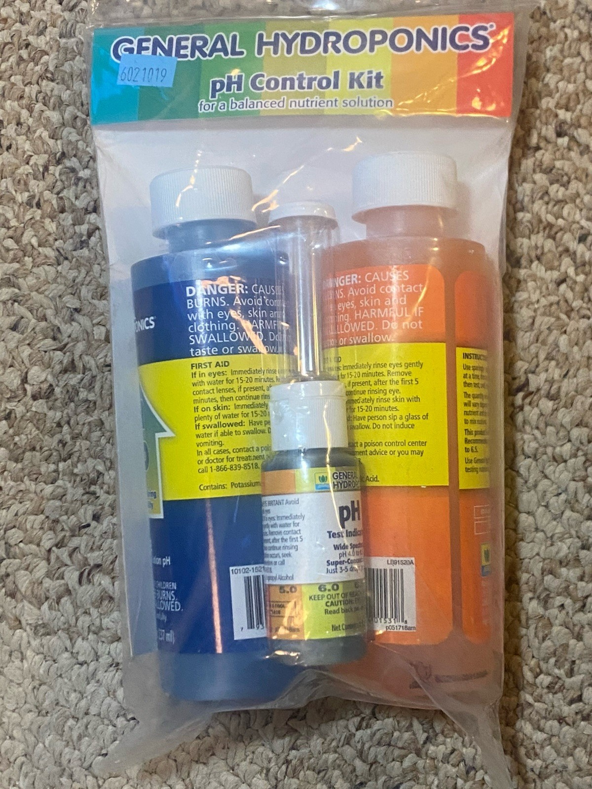 General Hydroponics Liquid Ph Control Test Kit Gh 8 Oz up down Adjustment Combo!