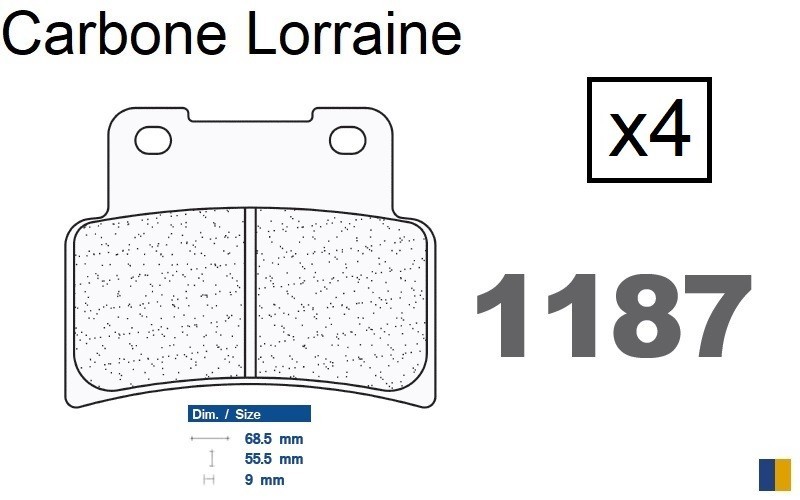 Plaquettes de frein avant Carbone Lorraine pour Aprilia Mana 850 endurance