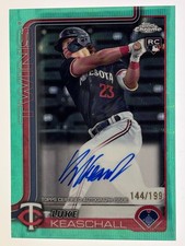 Luke Keaschall 2025 Topps Chrome Update - Autographs #RA-LK Aqua Wave Refractor