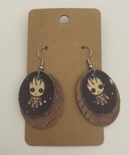 NEW Marvel Guardians of the Galaxy Baby Groot Charm Drop Earrings Great Gift