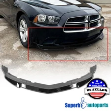 Fits 2011-2014 Dodge Charger Spoiler Lip Lower Front Bumper Glossy Black