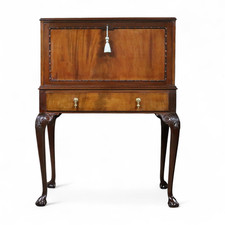 Victorian Antique Mahogany Queen Anne Style Writing Bureau C.1900