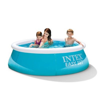 Intex 6Ft Inflatable Above Ground Pool Easy Setup Summer Fun Puncture Resistant