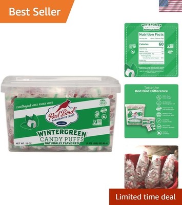Handcrafted Wintergreen Mints, 22 oz Tub - Individually Wrapped and Gluten Free