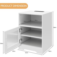 LED Light Bedside Table 2/3 Drawer Nightstand Storage Cabinet Charging Station