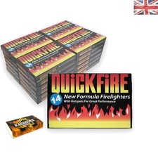 Quickfire Firelighters & Safety Matches – 84 Count for Effortless Fire Starting 0.26 per lighter