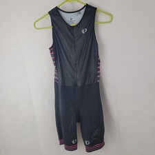 PEARL IZUMI Select Womens Triathlon Suit Sz L Cycling Bib BLACK Zip Front Padded