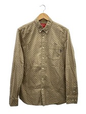Supreme Long Sleeve Shirt M Cotton BEG Dot
