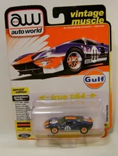 1964 '64 FORD GT40 GULF SPECIAL EDITION VINTAGE MUSCLE AUTO WORLD DIECAST 2024